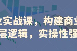 创业实战课，​构建商业底层逻辑，实操性强